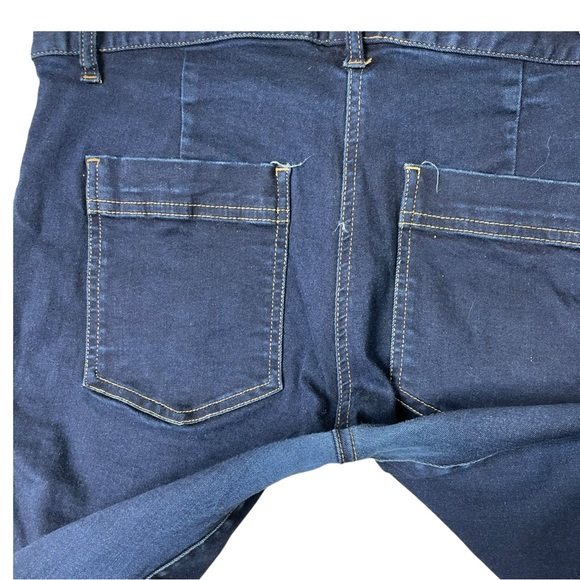 Veronica Beard Women 10 Denim Joggers Jeans Ankle Button Blue Stretch Mid Rise - Picture 6 of 11